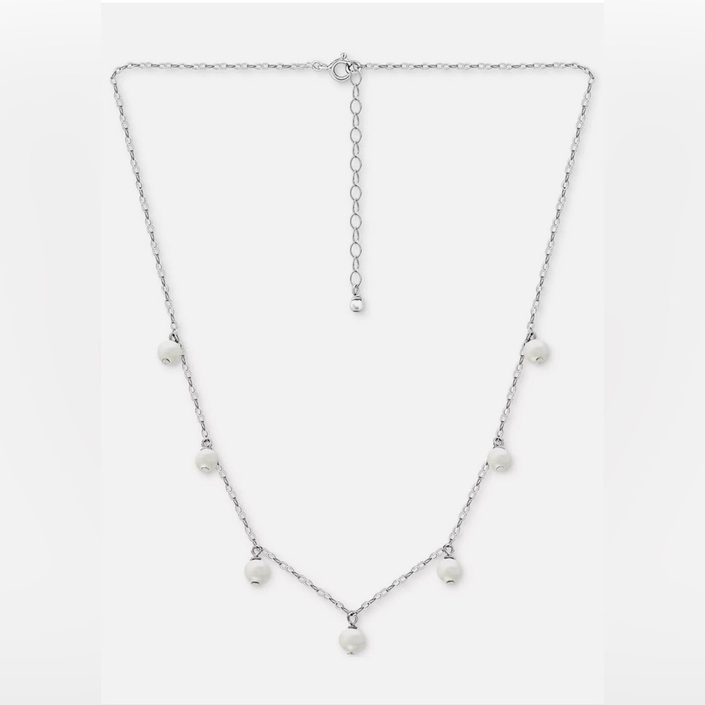 Giani Bernini Macy's Cultured Freshwater Pearl Dangle Necklace Sterling silver